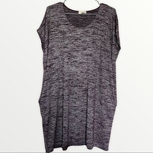 Wilfred Free | Aritzia Maroon/Gray Marled Lorelei Pocket Dress Size XS